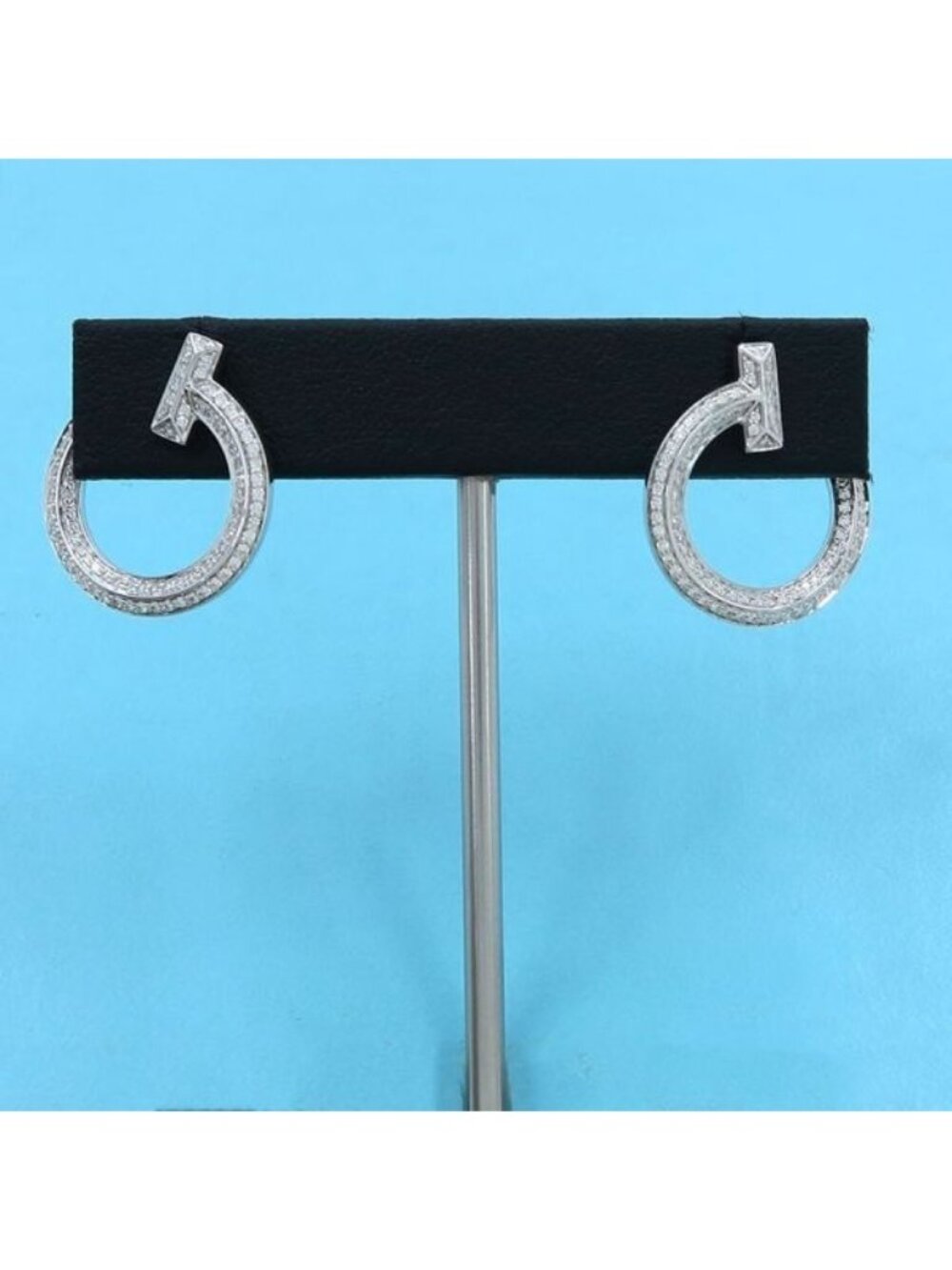 Tiffany & Co T One Open Diamond Earrings